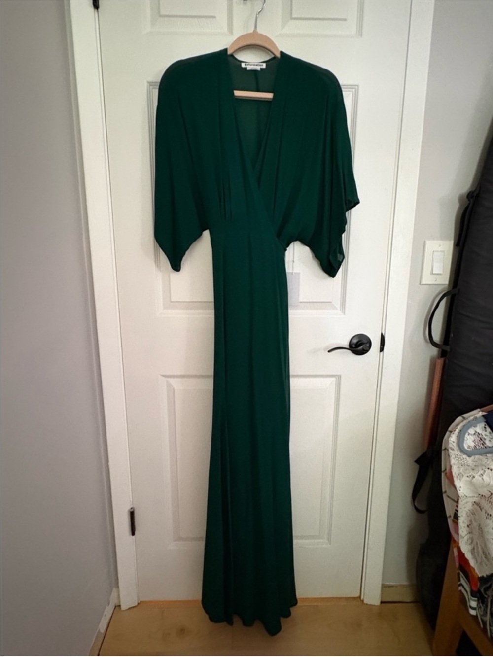 Reformation Emerald Green Maxi Wrap Dress NWOT